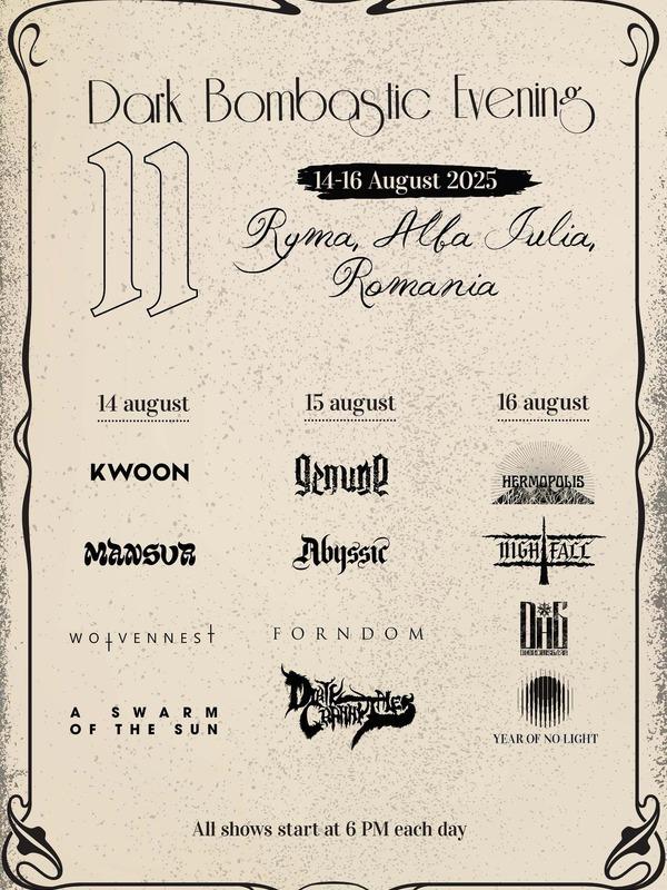 Dark Bombastic Evening - 11th Edition — 2025 poster